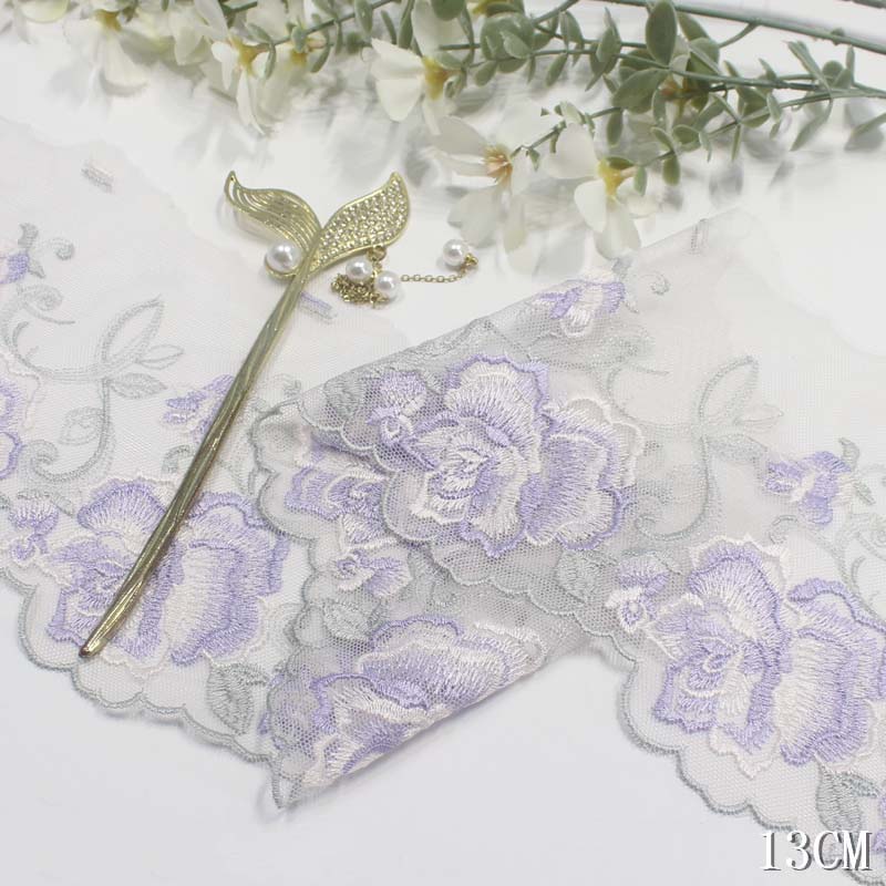 2Yards Purple Pink Blue Floral - Embroidery Yellow Dress recension och pris