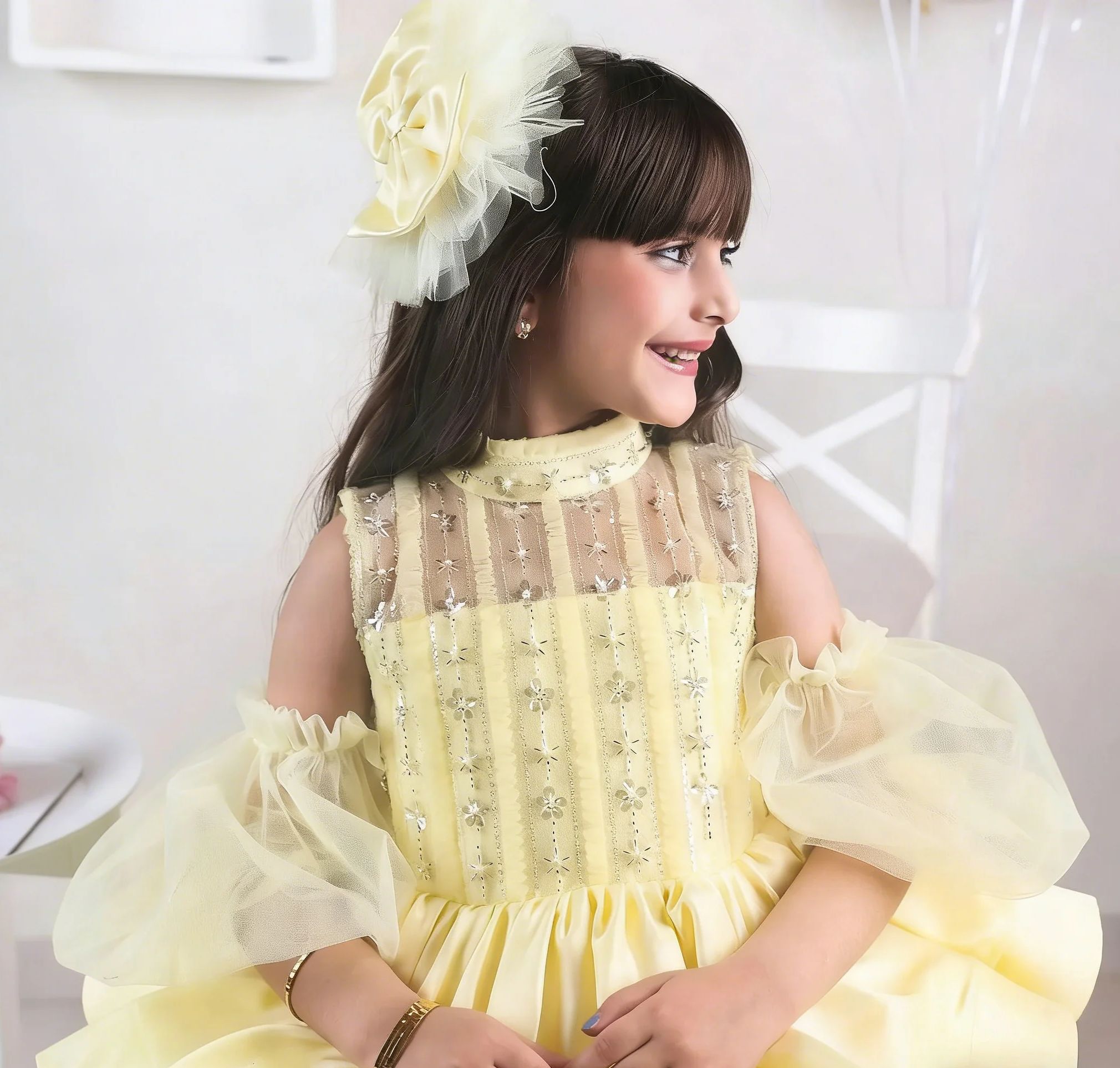 Yellow Flower Girl Dresses for - Embroidery Yellow Dress recension och pris