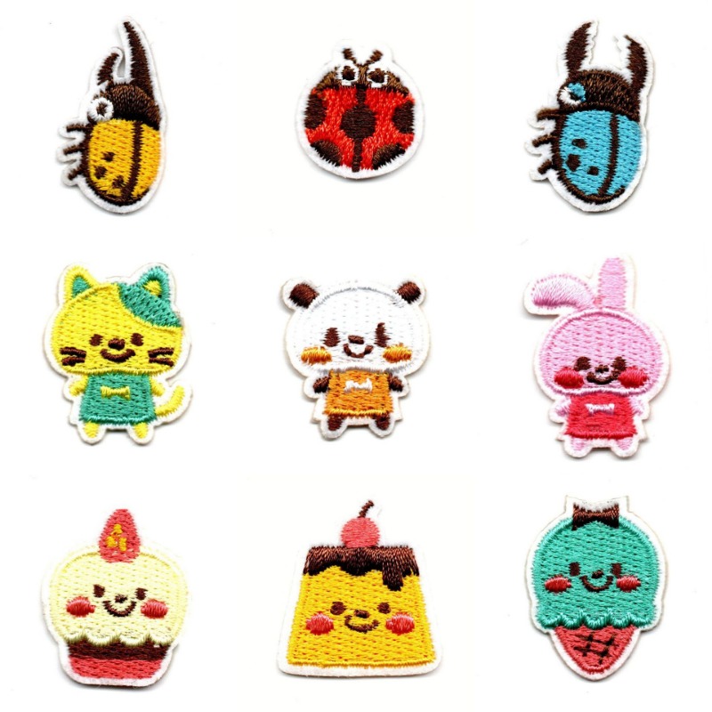 50pcs/Lot Stick-on Anime Embro - Embroidery Lady Bug recension och pris